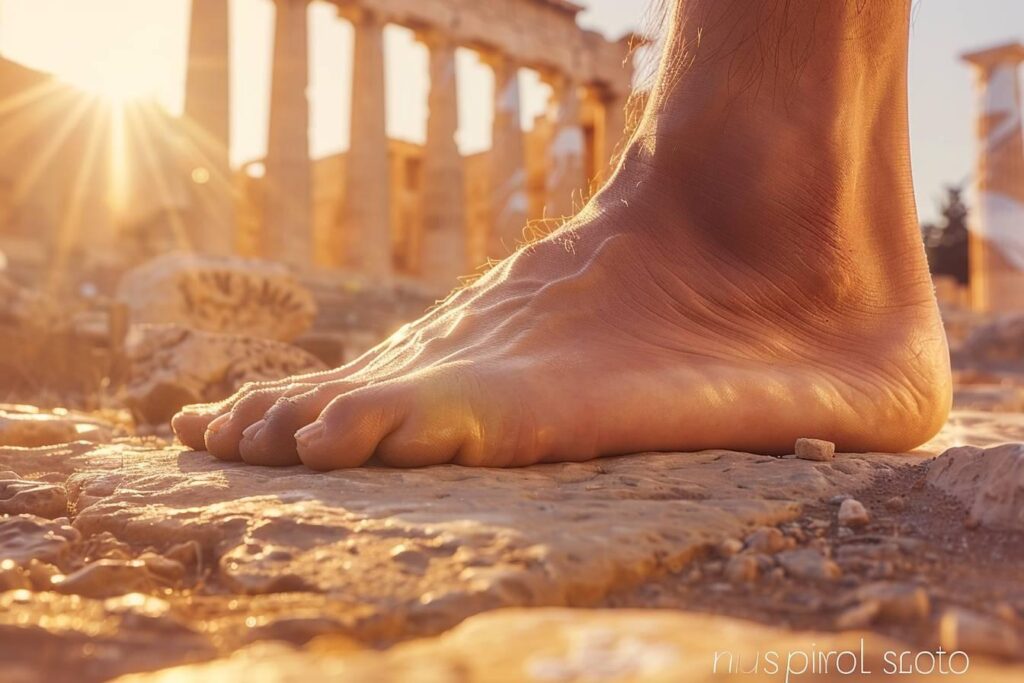 Signification du pied grec : origines antiques et traits de caractère révélés par cette forme de pied